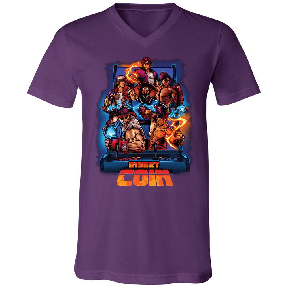 Unisex V-Neck T-Shirt - 26CLUUML - Team Purple - 9