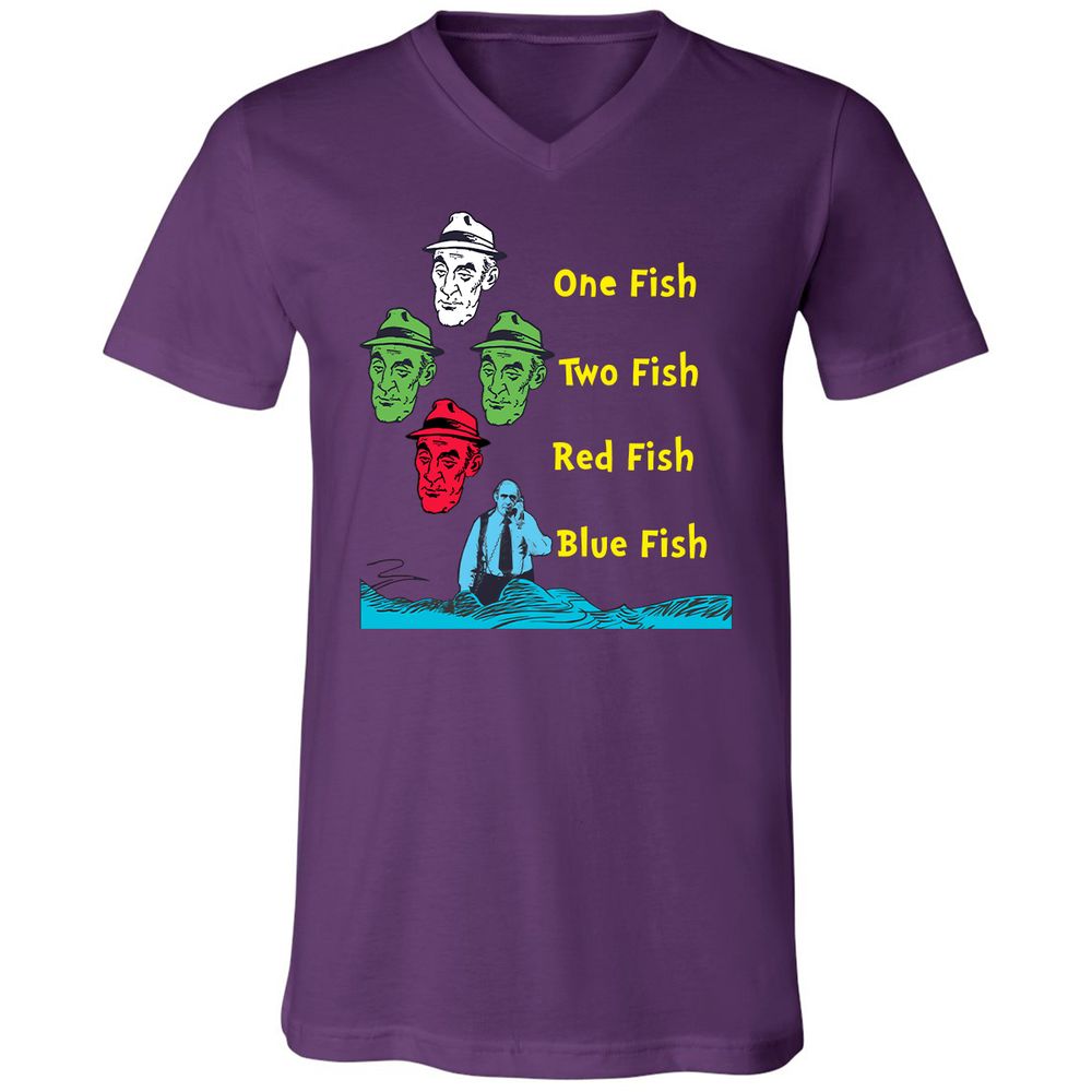 Unisex V-Neck T-Shirt - AC3TR6T4 - Team Purple - 9