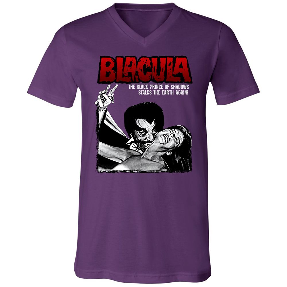 Unisex V-Neck T-Shirt - F8XYDNC5 - Team Purple - 9