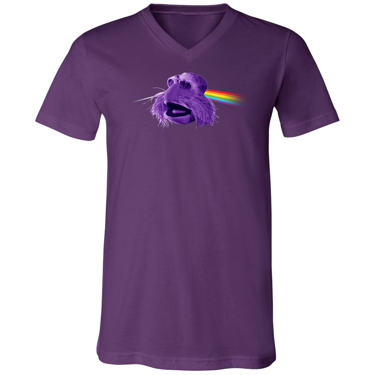 Unisex V-Neck T-Shirt - 9HXWZZUJ - Team Purple - 9