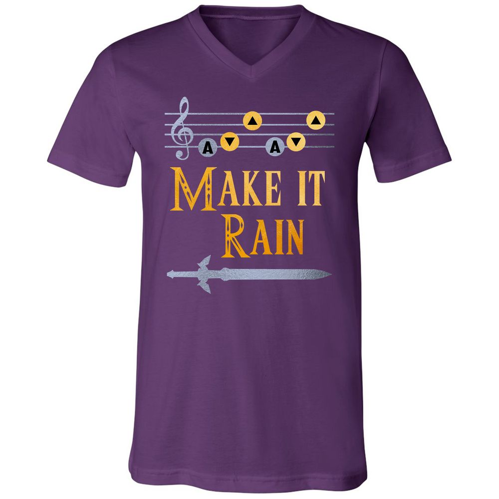 Unisex V-Neck T-Shirt - GUAAW99B - Team Purple - 9