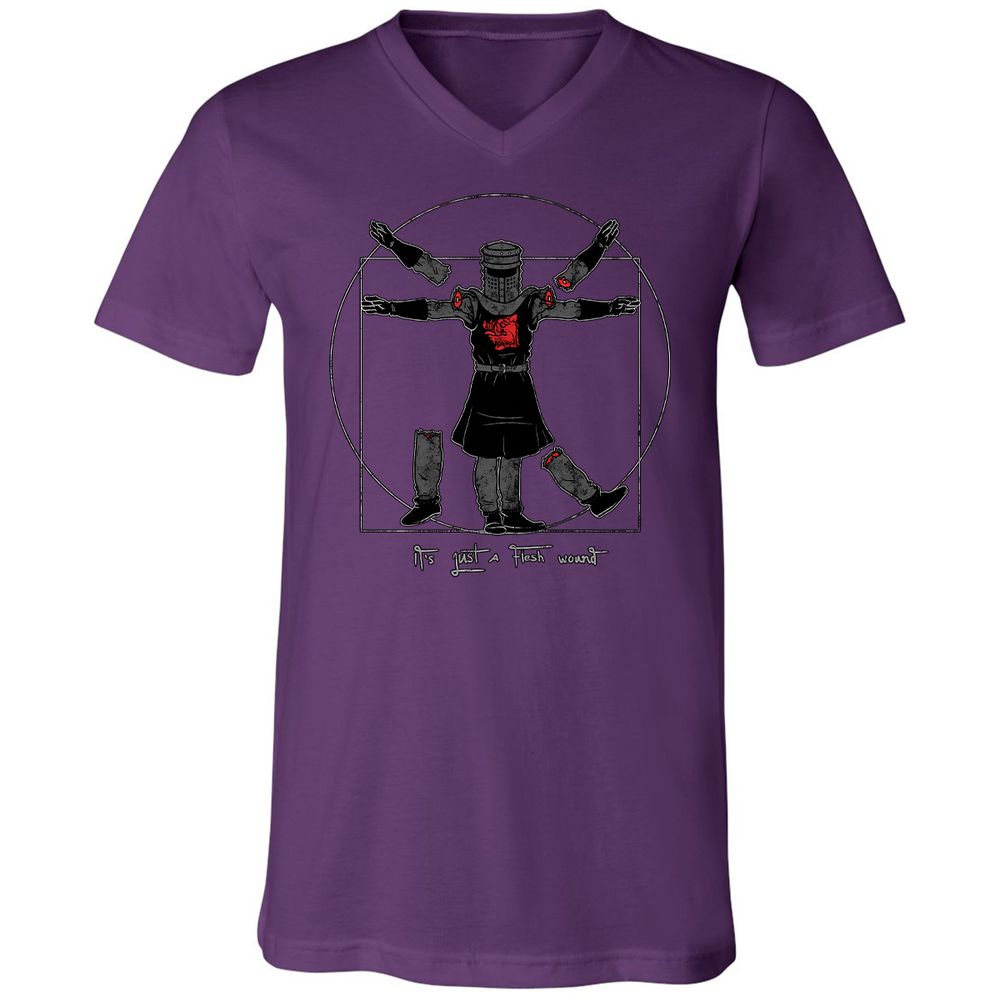 Unisex V-Neck T-Shirt - AB9LAFF1 - Team Purple - 9