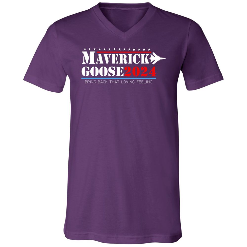 Unisex V-Neck T-Shirt - 48KBFBVS - Team Purple - 9