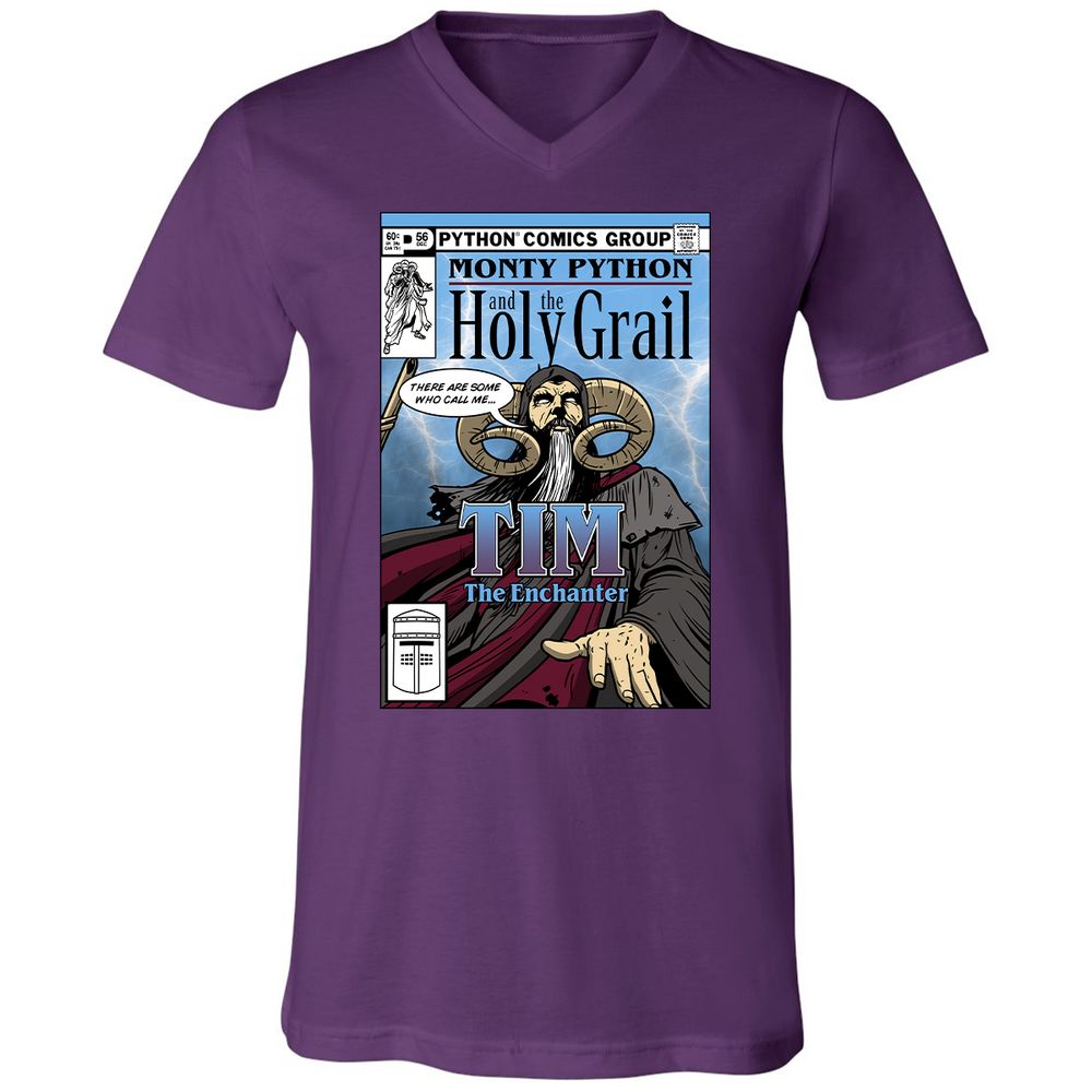 Unisex V-Neck T-Shirt - T24B1DHX - Team Purple - 9