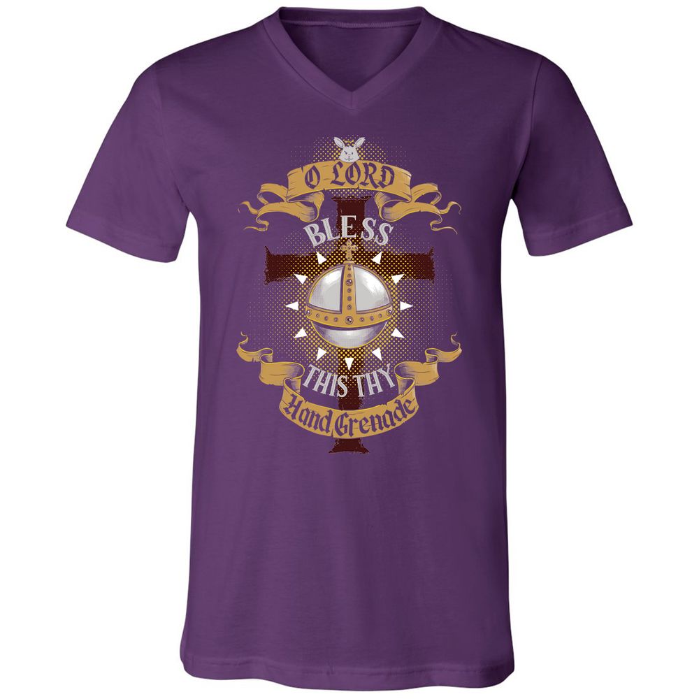 Unisex V-Neck T-Shirt - 713DP4AW - Team Purple - 9