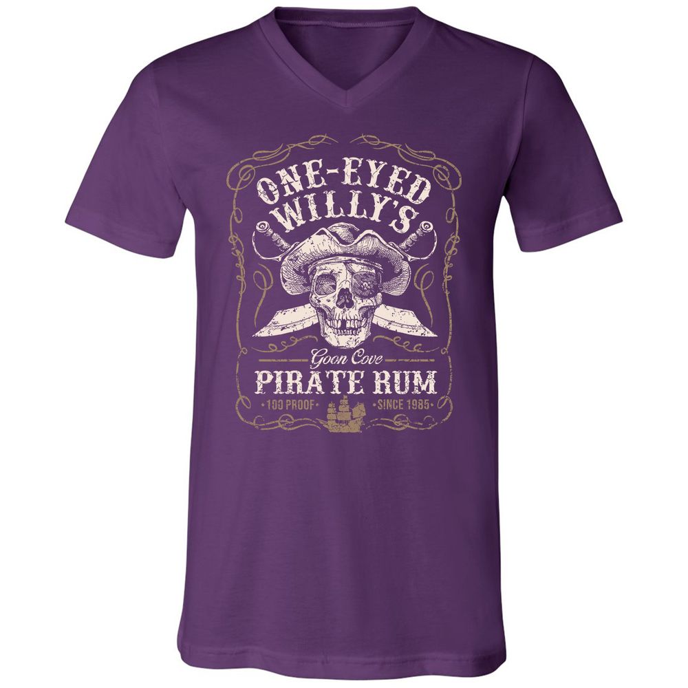 Unisex V-Neck T-Shirt - ZDDBQVYW - Team Purple - 9