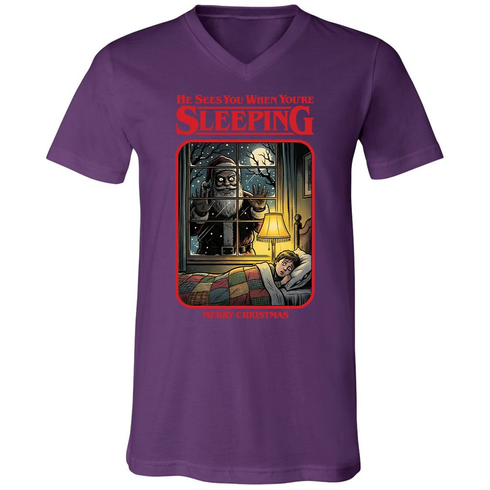 Unisex V-Neck T-Shirt - 2Q5AA5FE - Team Purple - 9