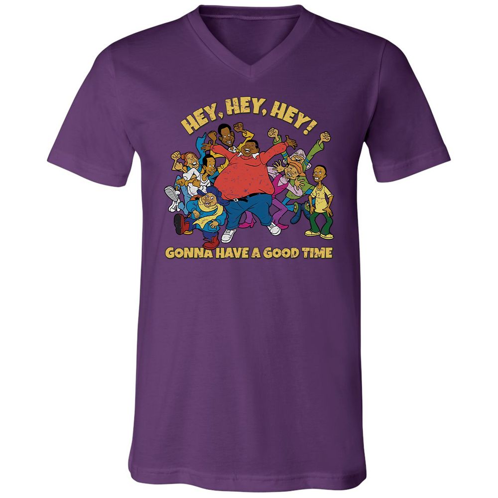 Unisex V-Neck T-Shirt - F5NE3V8L - Team Purple - 9