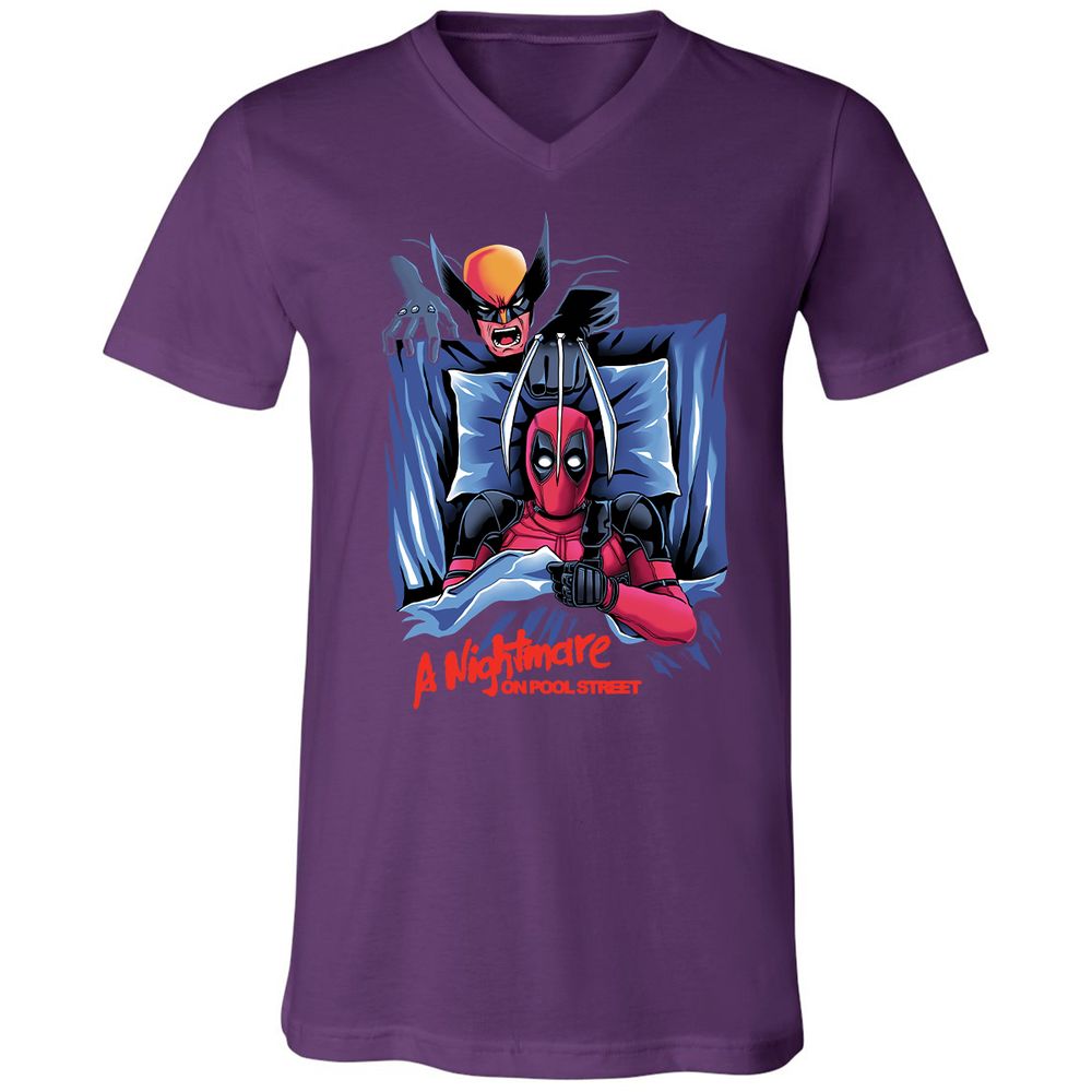 Unisex V-Neck T-Shirt - Z2QU7LS1 - Team Purple - 9