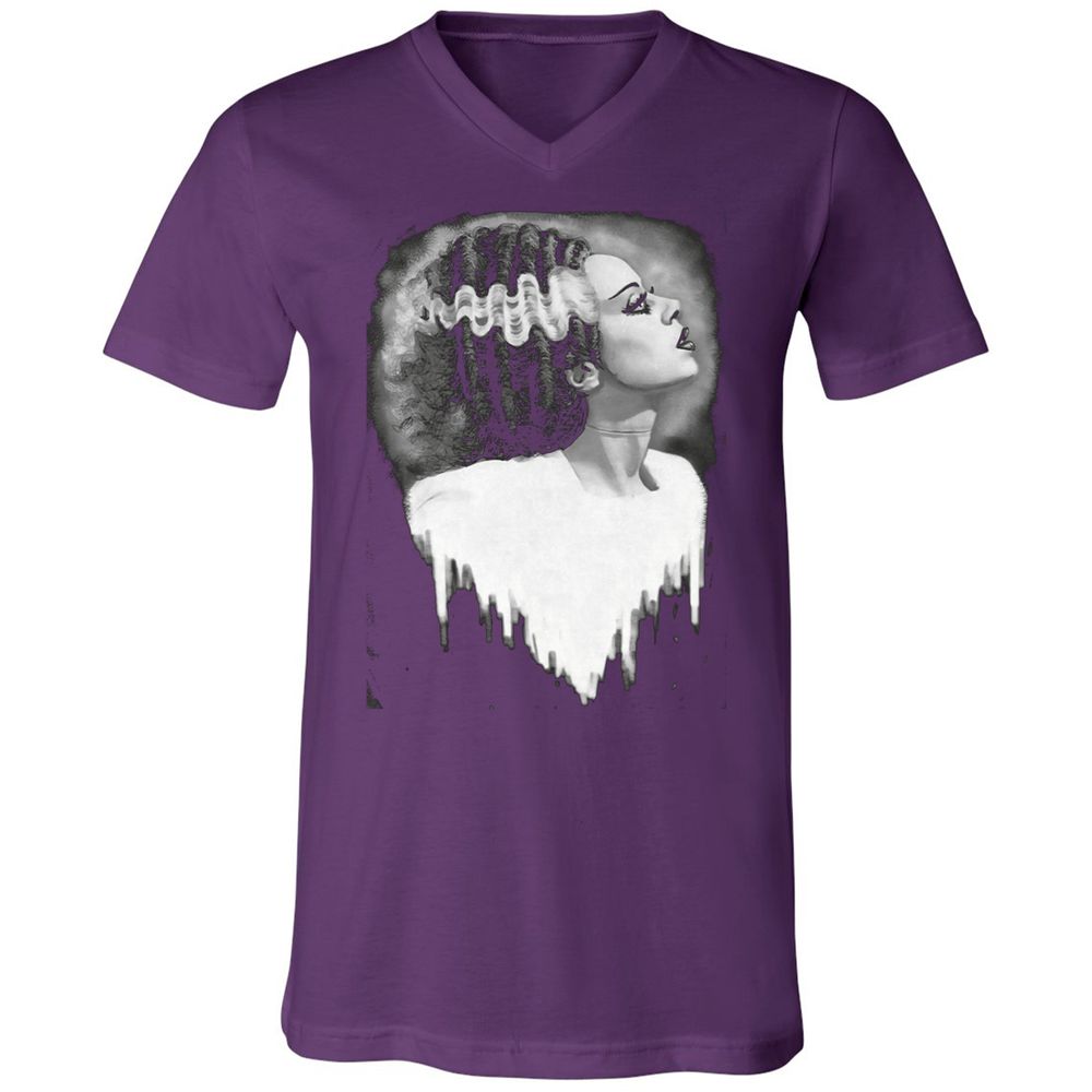 Unisex V-Neck T-Shirt - F6U64ECS - Team Purple - 9