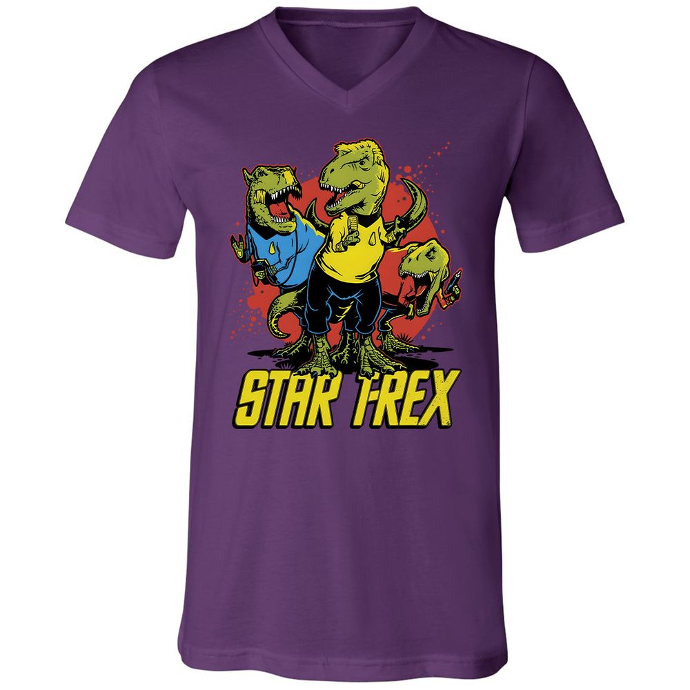 Unisex V-Neck T-Shirt - UBLKUJKQ - Team Purple - 9