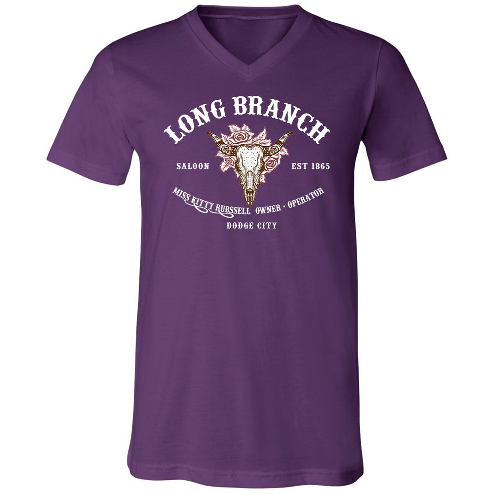 Unisex V-Neck T-Shirt - KRL1X7MH - Team Purple - 9