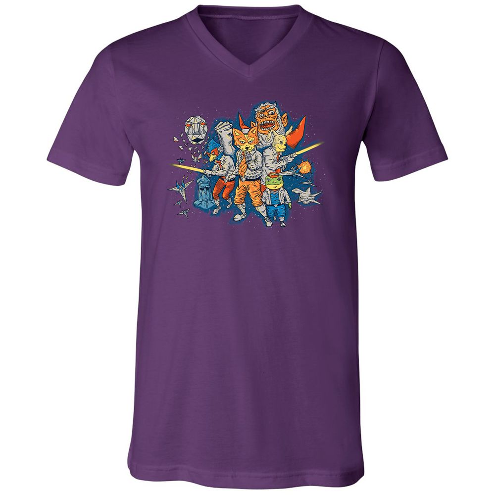 Unisex V-Neck T-Shirt - WGW224UY - Team Purple - 9