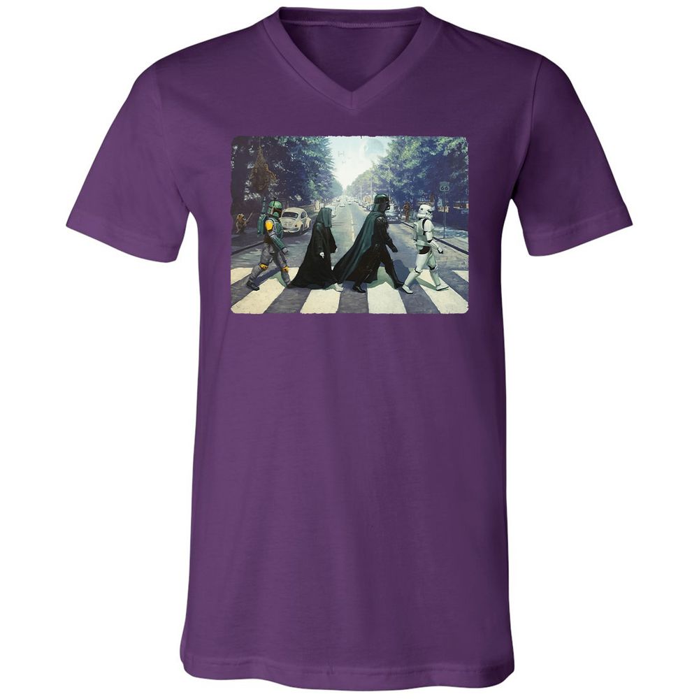 Unisex V-Neck T-Shirt - KT87ND3C - Team Purple - 9