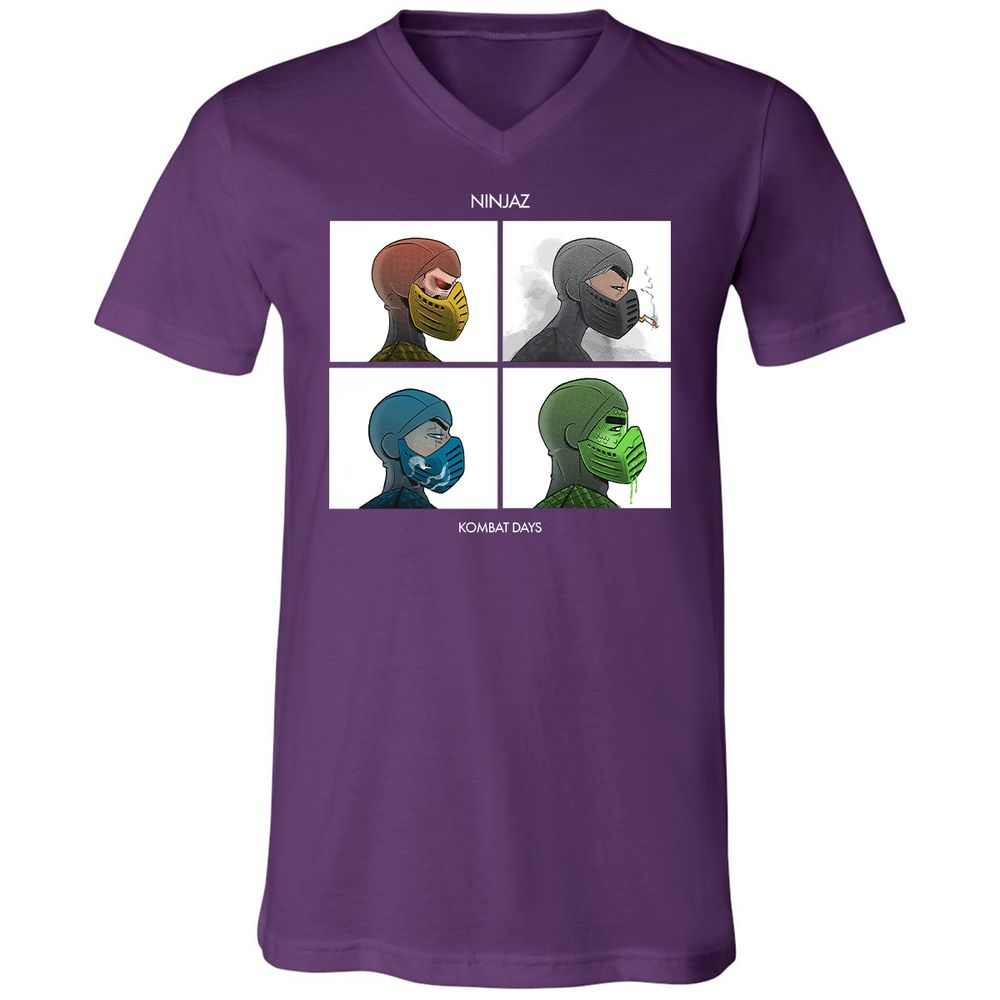 Unisex V-Neck T-Shirt - LQPZ49UY - Team Purple - 9