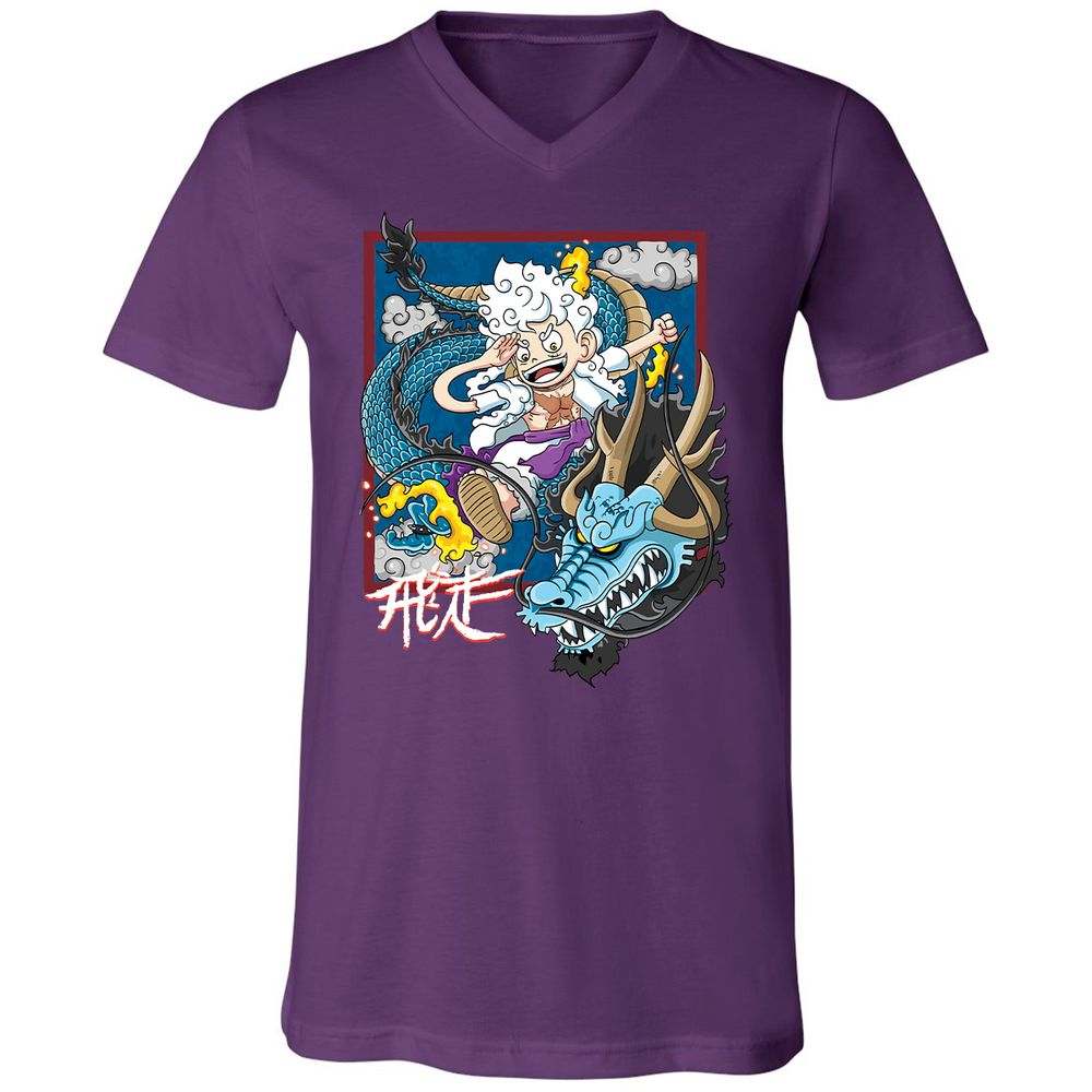 Unisex V-Neck T-Shirt - GQECQN2B - Team Purple - 9