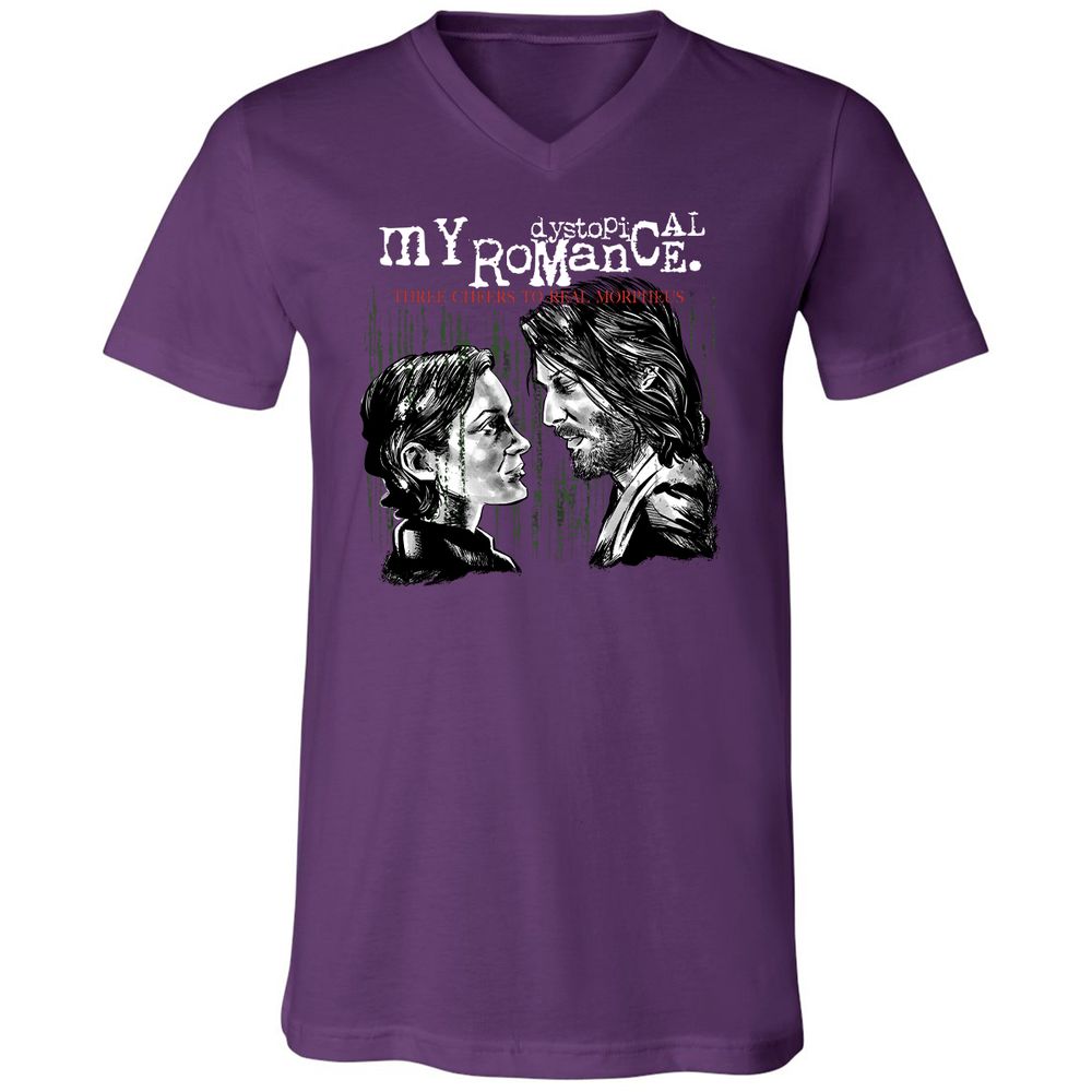 Unisex V-Neck T-Shirt - R7TR92ZB - Team Purple - 9