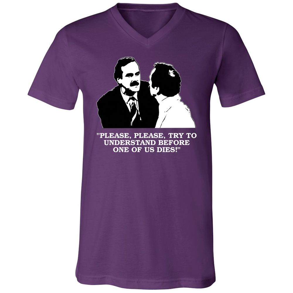 Unisex V-Neck T-Shirt - C82D5U26 - Team Purple - 9