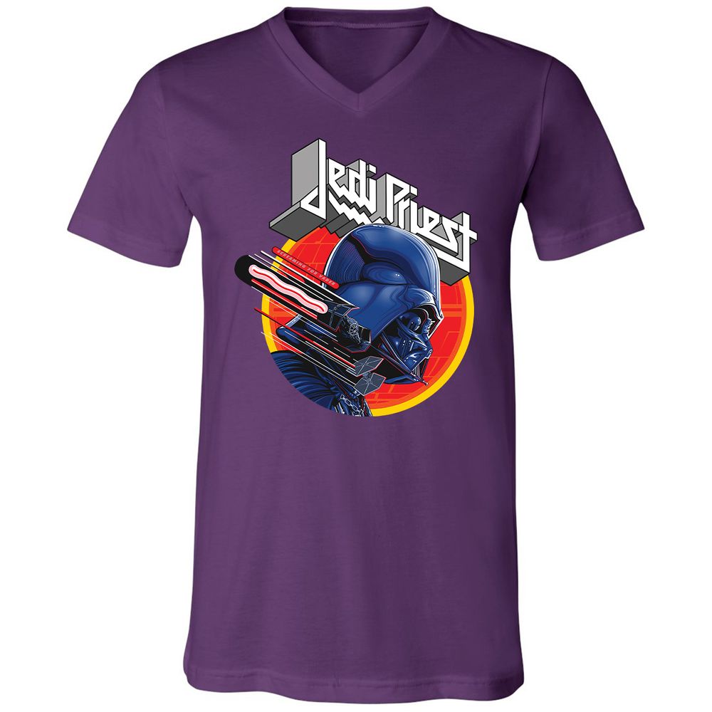 Unisex V-Neck T-Shirt - 6QAXL8WD - Team Purple - 9