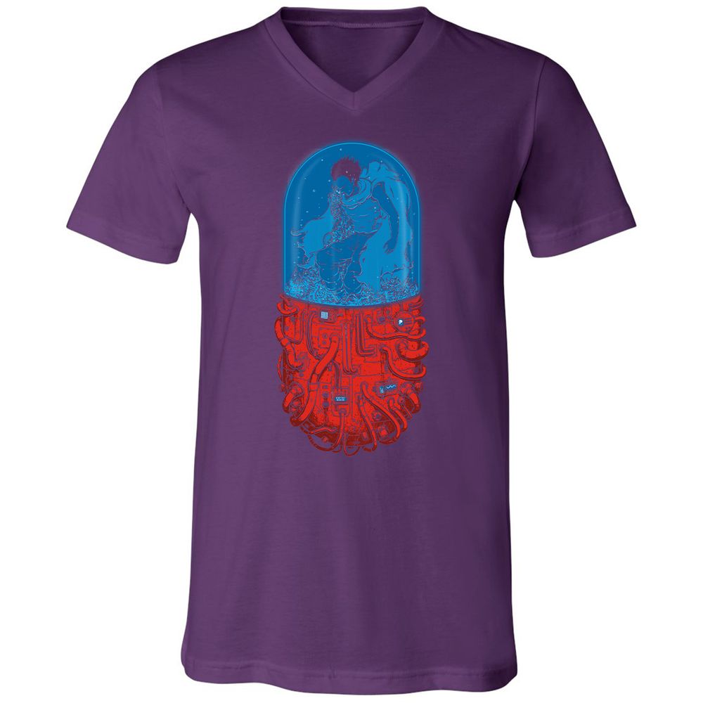 Unisex V-Neck T-Shirt - M3G8DWDT - Team Purple - 9