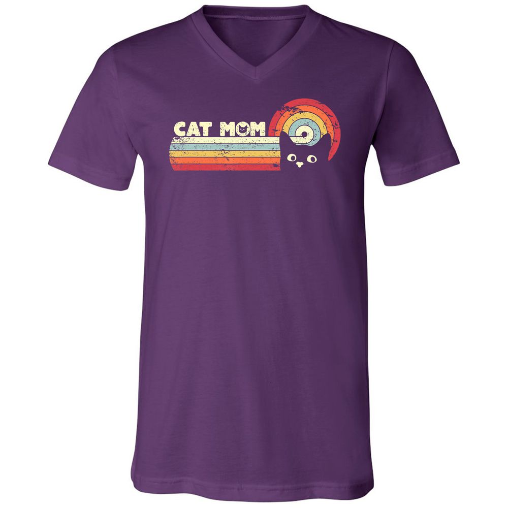 Unisex V-Neck T-Shirt - C5T6W88W - Team Purple - 9