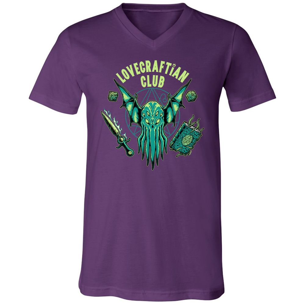 Unisex V-Neck T-Shirt - T4U2NFB5 - Team Purple - 9