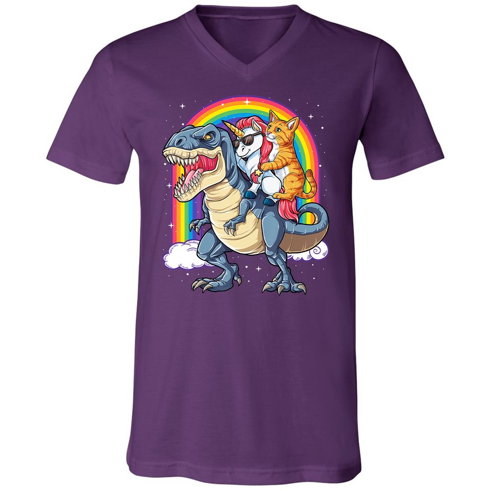 Unisex V-Neck T-Shirt - LEMNXADS - Team Purple - 9