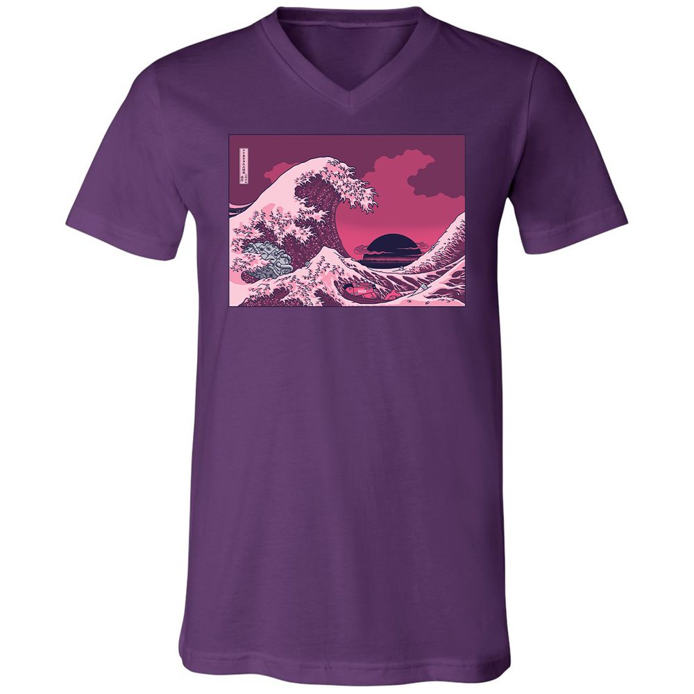 Unisex V-Neck T-Shirt - X3K16NQX - Team Purple - 9
