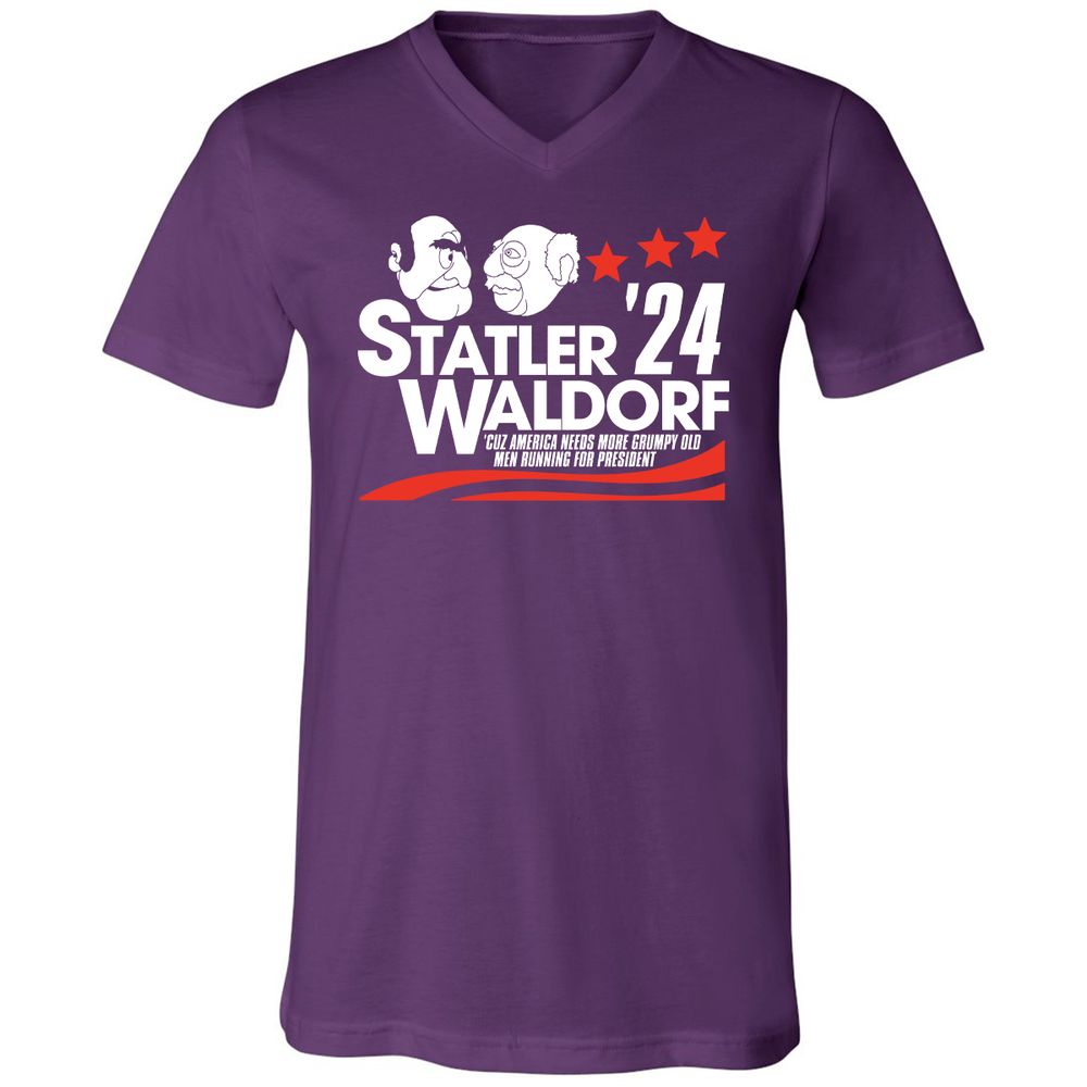 Unisex V-Neck T-Shirt - LYS27YWL - Team Purple - 9