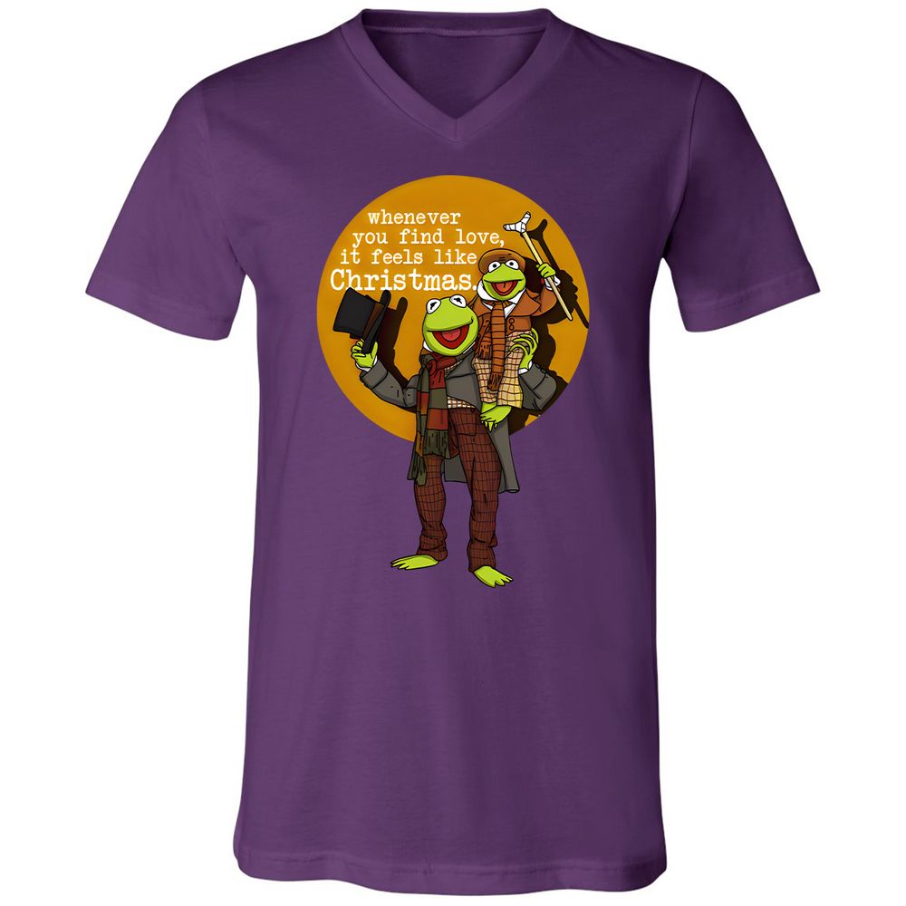 Unisex V-Neck T-Shirt - 77D87D5C - Team Purple - 9