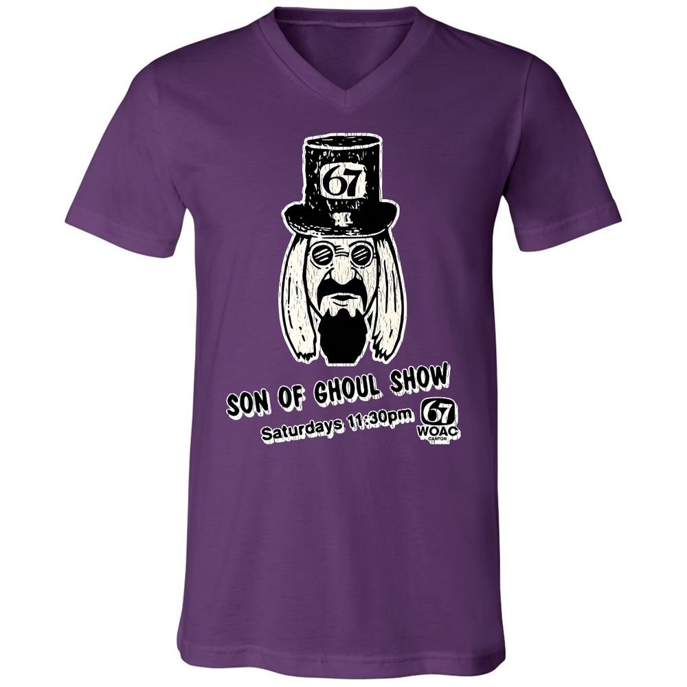 Unisex V-Neck T-Shirt - R5B52KSH - Team Purple - 9