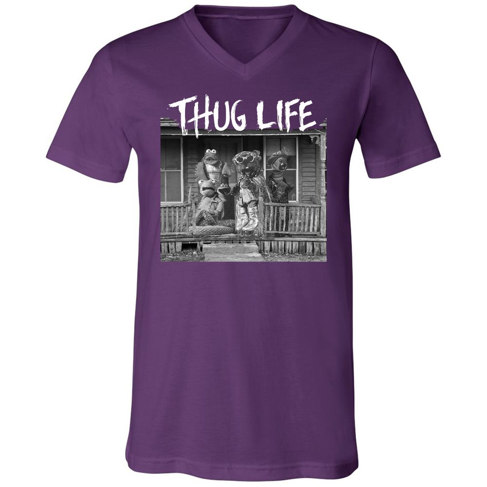 Unisex V-Neck T-Shirt - F7N6MEUM - Team Purple - 9