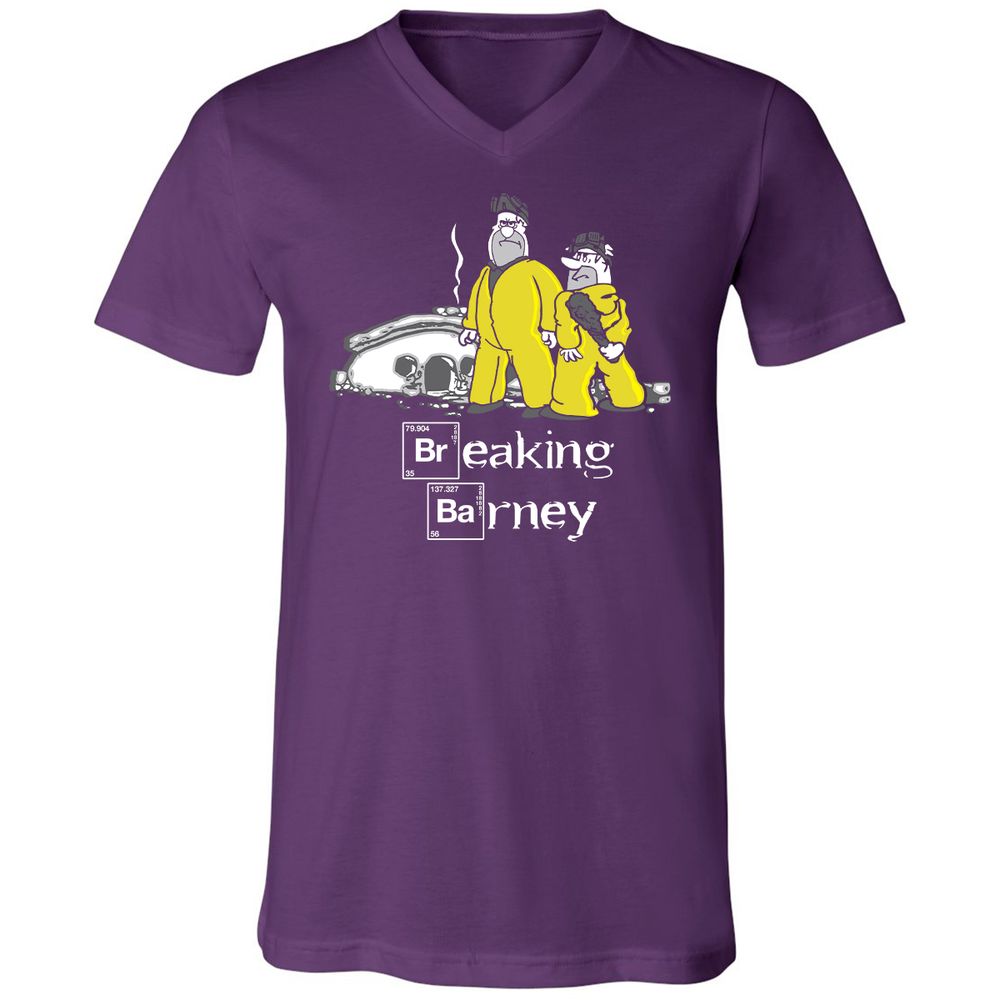 Unisex V-Neck T-Shirt - Z4SDVZSG - Team Purple - 9