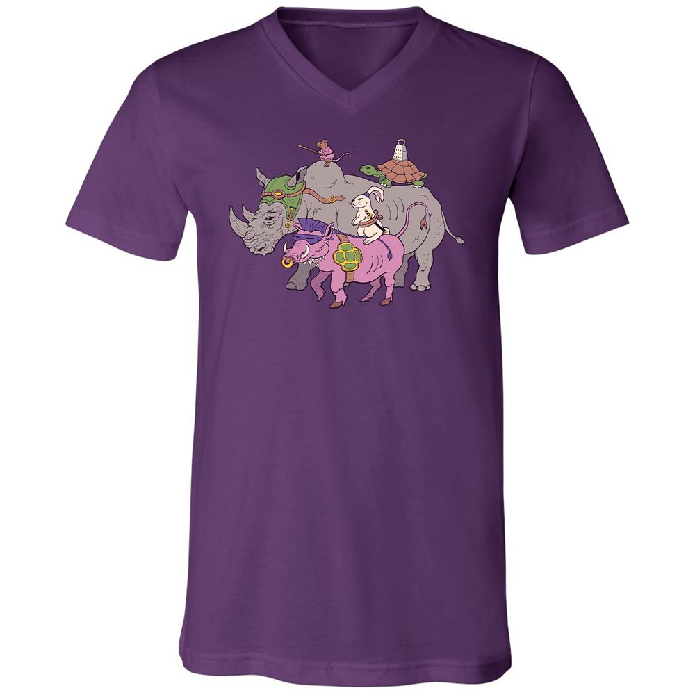 Unisex V-Neck T-Shirt - CP6H6WCU - Team Purple - 9