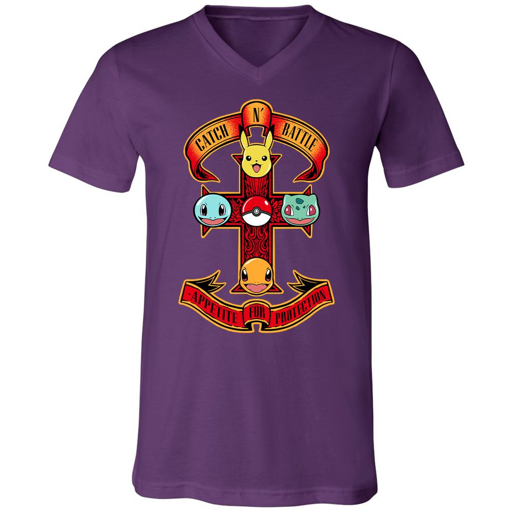 Unisex V-Neck T-Shirt - RQGW6E1V - Team Purple - 9