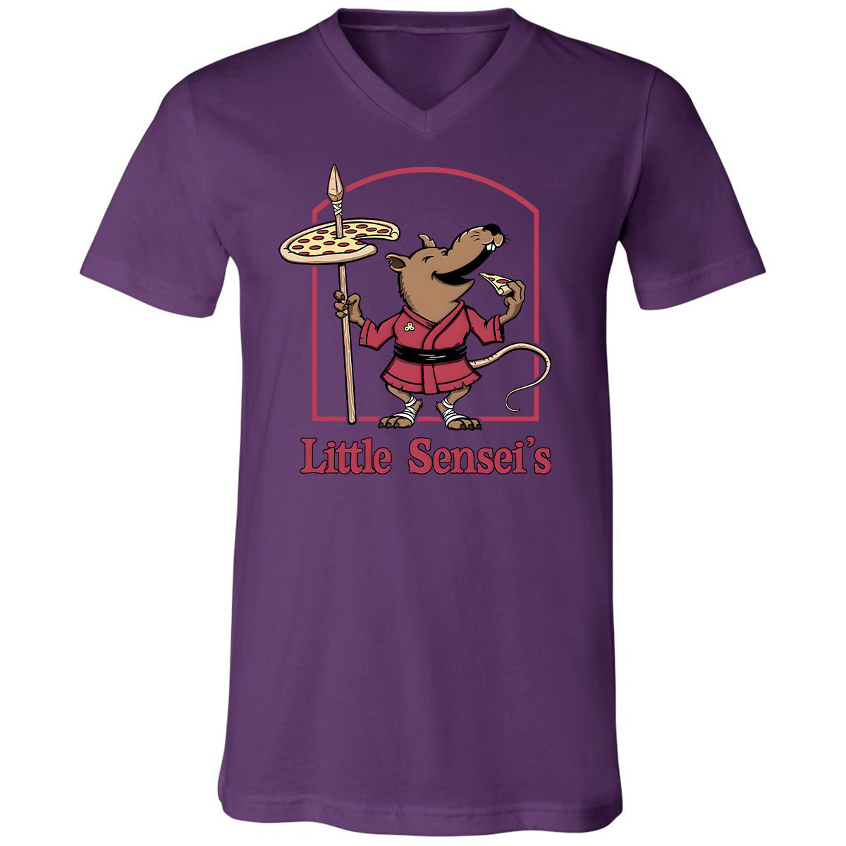 Unisex V-Neck T-Shirt - ZW3YDCCH - Team Purple - 9