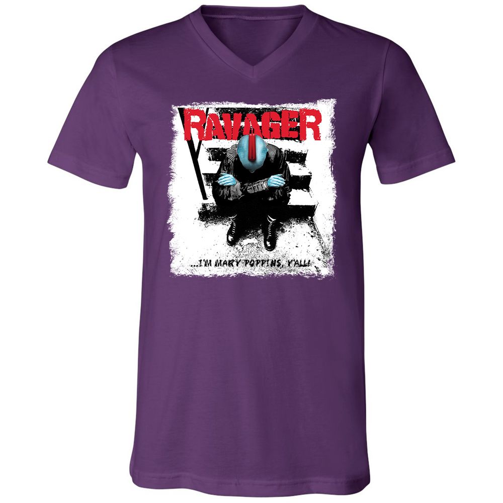 Unisex V-Neck T-Shirt - N2ZEES4V - Team Purple - 9