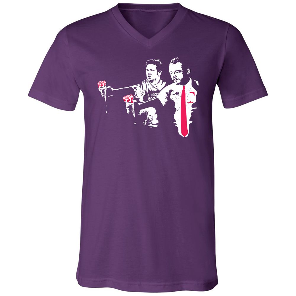 Unisex V-Neck T-Shirt - 18DFFRWE - Team Purple - 9
