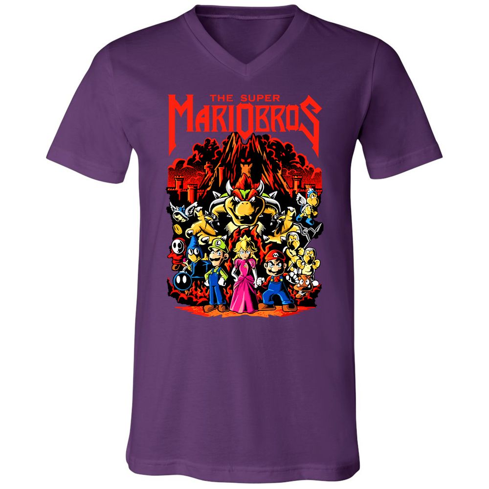 Unisex V-Neck T-Shirt - 6334TRUD - Team Purple - 9