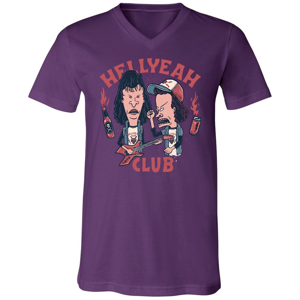 Unisex V-Neck T-Shirt - WTR1WHH9 - Team Purple - 9