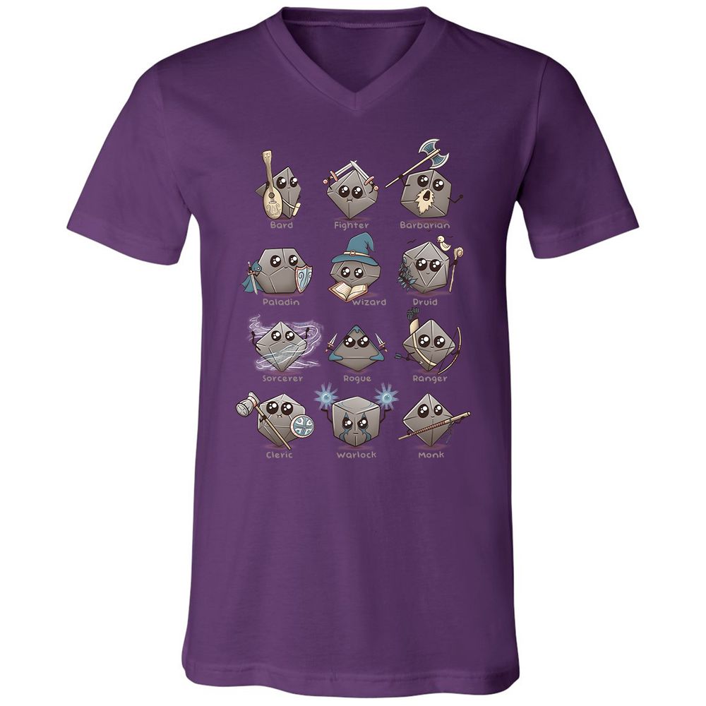 Unisex V-Neck T-Shirt - G47TRSMS - Team Purple - 9