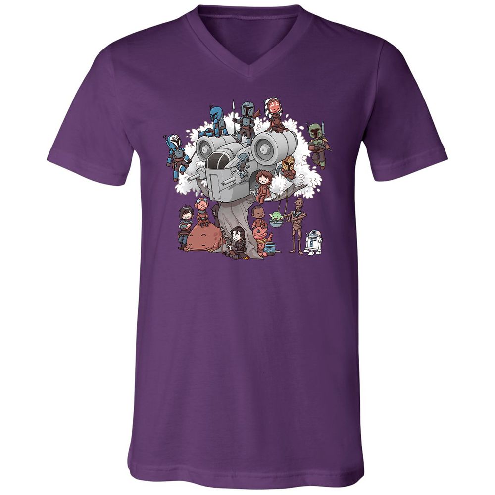 Unisex V-Neck T-Shirt - U18TNB6W - Team Purple - 9