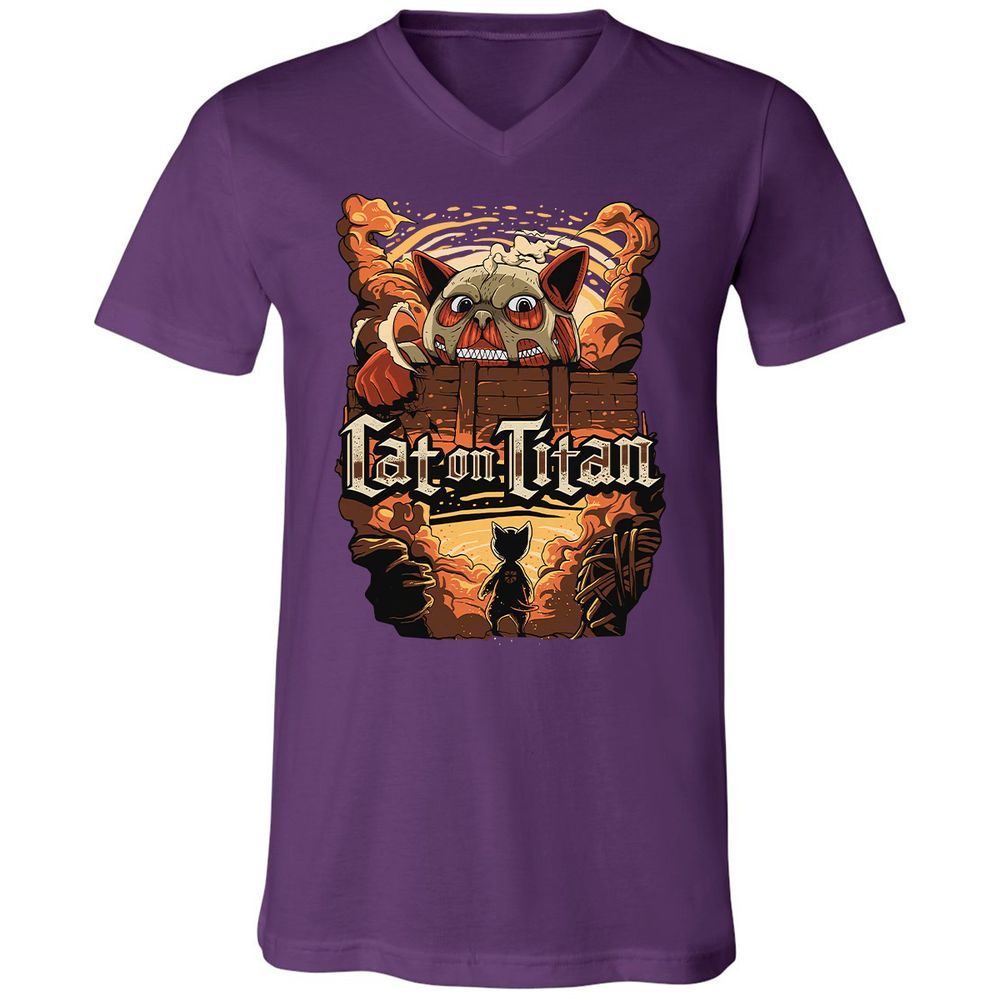 Unisex V-Neck T-Shirt - SJA7X22M - Team Purple - 9