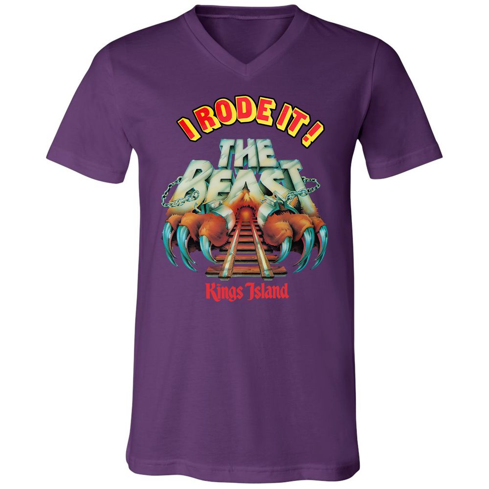 Unisex V-Neck T-Shirt - MYSFGKZG - Team Purple - 9