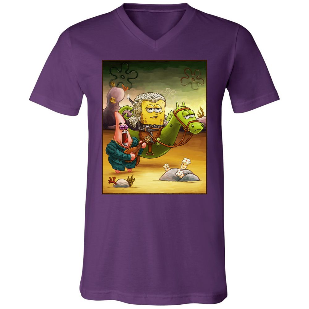 Unisex V-Neck T-Shirt - URPCPEWC - Team Purple - 9