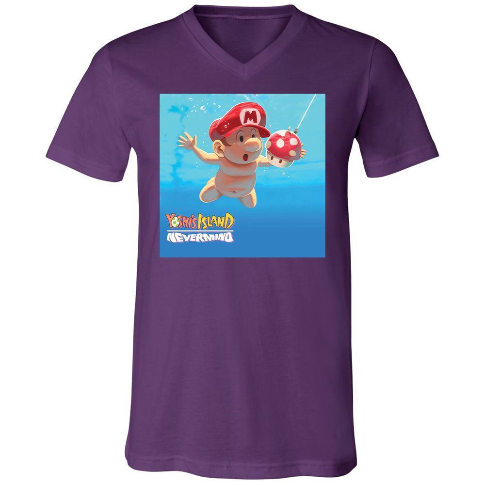 Unisex V-Neck T-Shirt - L7XCG5RH - Team Purple - 9