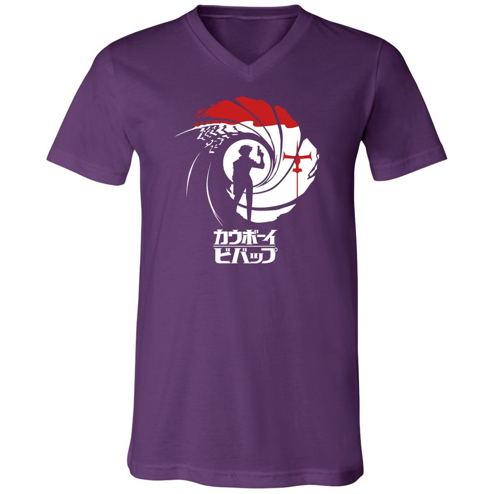 Unisex V-Neck T-Shirt - WJ7MDR21 - Team Purple - 9