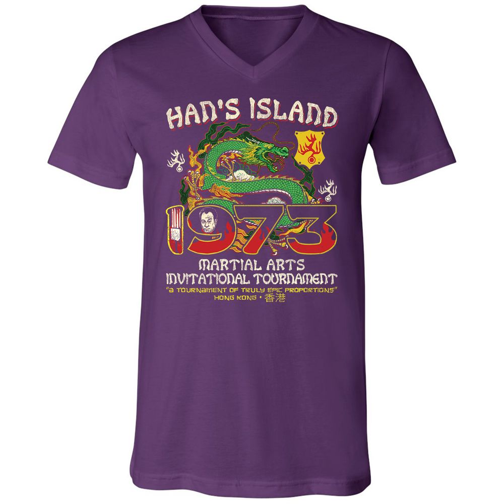 Unisex V-Neck T-Shirt - UUKQWJLZ - Team Purple - 9