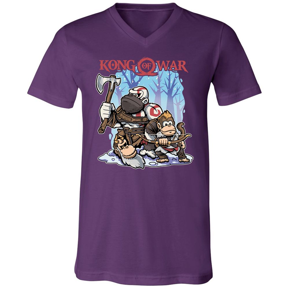 Unisex V-Neck T-Shirt - QL5ATRXK - Team Purple - 9