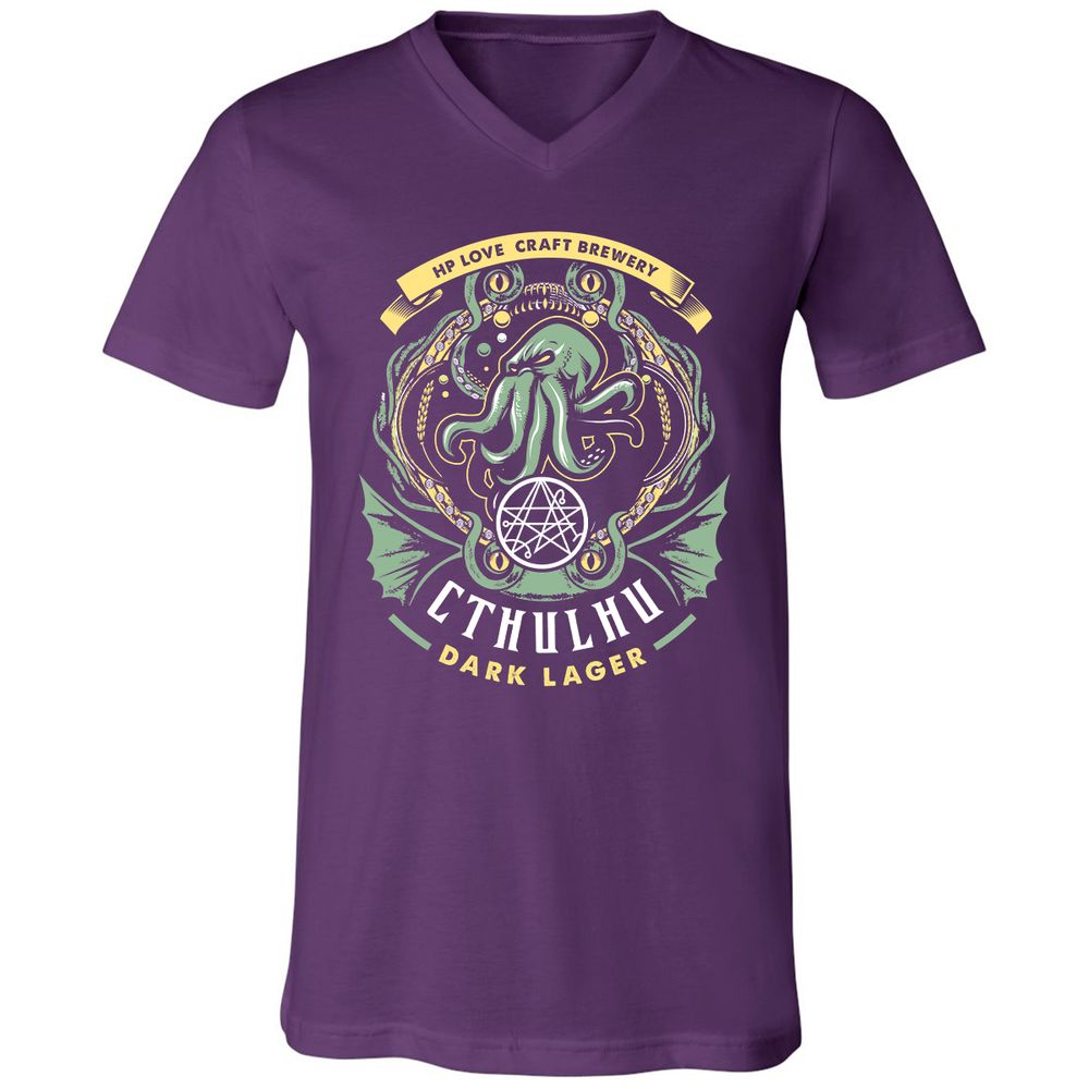 Unisex V-Neck T-Shirt - WTNN8CLH - Team Purple - 9
